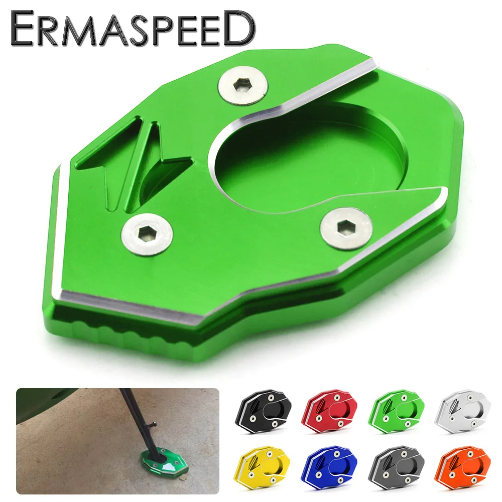 

Motorcycle Side Stand Enlarger Plate Kickstand CNC Aluminum Enlarge Extension for KAWASAKI Z650 Z900 2017 Z800 2013 2015 2016