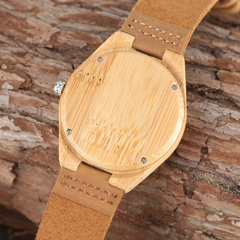 Luxury Handicrafts Gifts Engraving Firefighter Dial Light Bamboo Quartz Wooden Watch Mens Sports Genuine Leather Male Hour Clock 2018 (3)