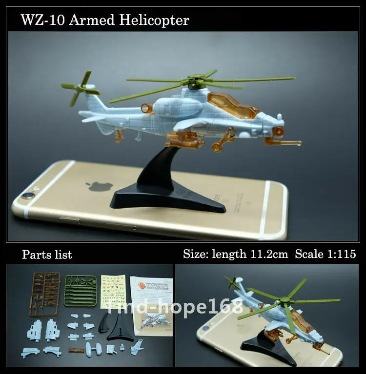 1:165 4D Assembly Helicopter Model Avatar Scorpion J-11 Su-33 CAIC Z-10 Helicopter Puzzle Building Figure Action 4