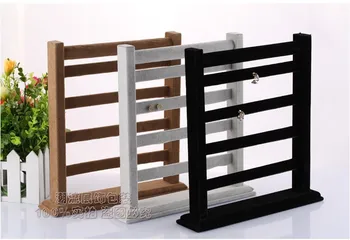 

High Quality 4-layer Velvet Earring Display Rack Shelf Earring Showing Stand Jewelry Holder Earring Showcase Props