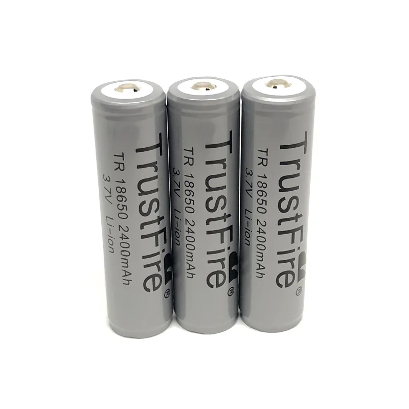 20pcs/lot TrustFire Protected 18650 3.7V 2400mAh Camera Torch Flashlight Lithium Battery 18650 Rechargeable Batteries with PCB