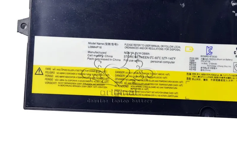 JIGU 57Y6601 L09M4P16 KB3072 оригинальный ноутбук Батарея для Lenovo IdeaPad U260 14,8 В 39WH U260 батареи