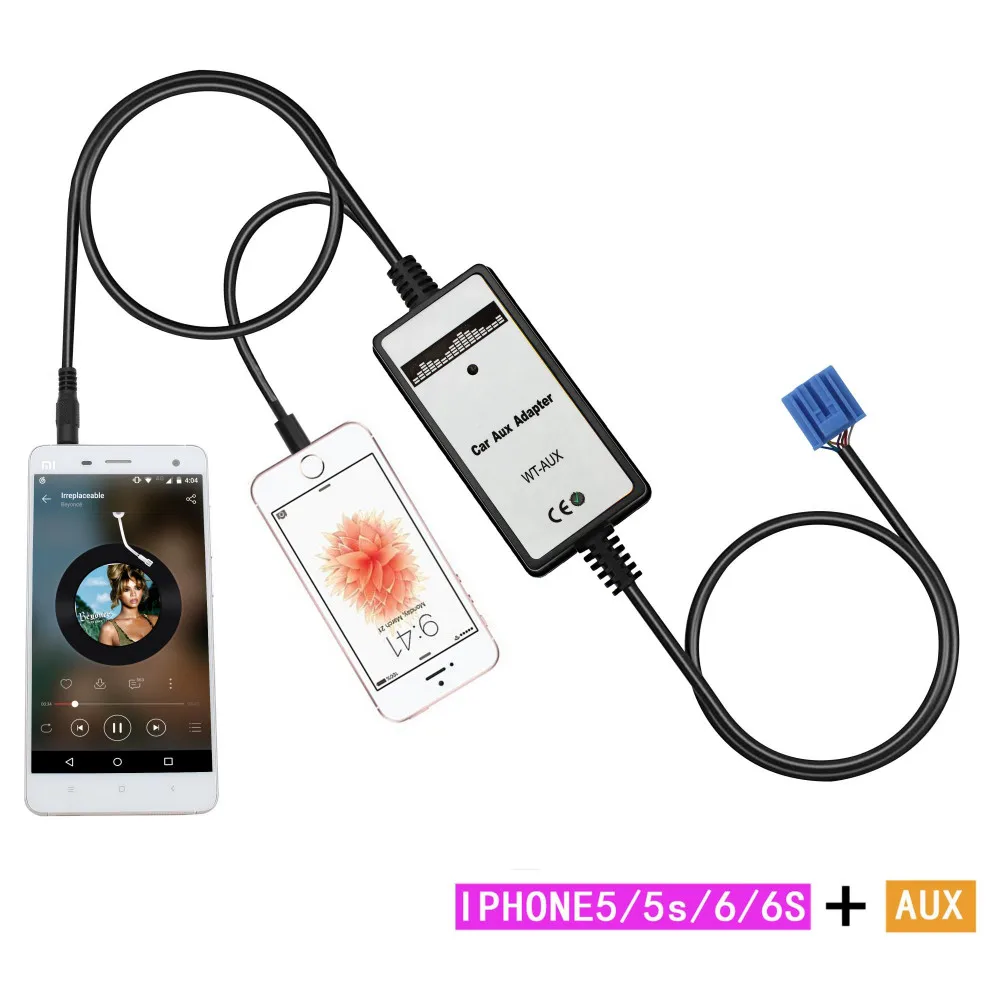 MP3 CD автомобильный Aux адаптер 3 5 мм AUX кабель для iphone зарядное устройство подходит