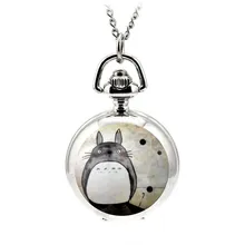 Япония мультфильм аниме кварцевые карманные часы Мода для мужчин женщин цепочки и ожерелья цепь Винтаж FOB стимпанк кулон