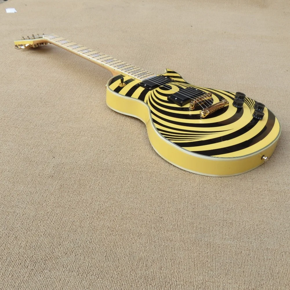 

New Electric Guitar Custom Zakk Guitar with golden hardware and EMG pickups.customized,Paypal available!zk-2