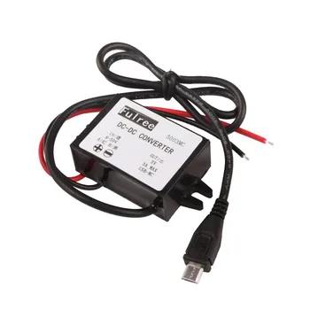 

DC 8-50V to 5V Step Down Converter Micro USB Output Cable Buck Power Adapter