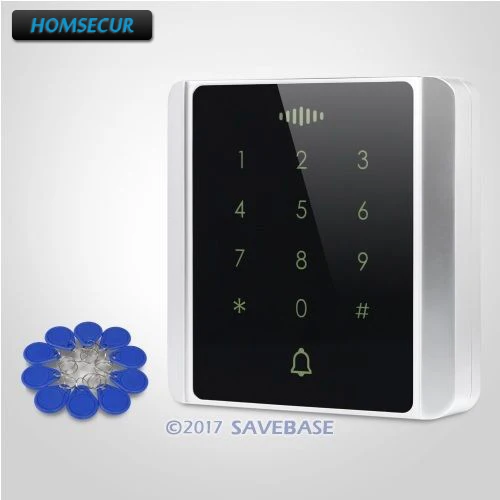 

HOMSECUR Waterproof Door Lock 13.56Mhz IC Access Control+Wiegand 26+Doorbell+Backlight