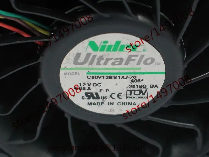 Nidec C80V12BS1AJ-70 A06 DC 12 В 4.68A 80x80x89 мм Сервер площади вентилятора