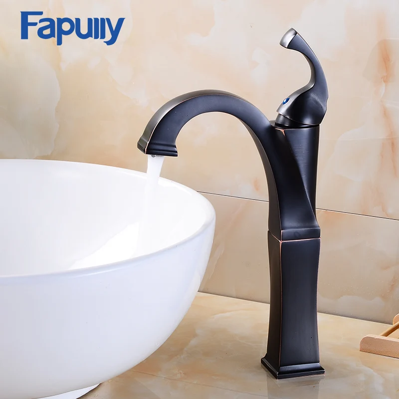 

Fapully Black basin tap push down faucet tap mixers bathroom basin faucet tap,oil rubbed bronze