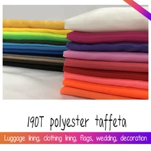 Tissu en Polyester 1.5 T, 1x190 mètre de largeur, couleur unie, blanc, noir, rose, bleu, bon marché, pour tissu à doublure fine