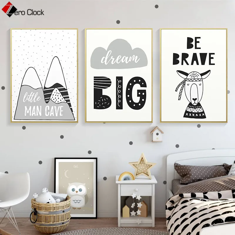 Little Man Cave Nursery Print Wall Décor Home Décor Home & Living