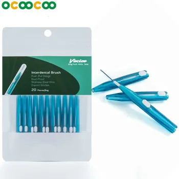 

20Pcs/Pack Push-Pull Interdental Brush Gum Interdental Tooth Brush Orthodontic Wire Brush Toothbrush Oral Care Toothpick