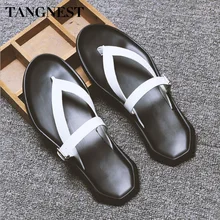 Tangnest/ г. летние мужские сандалии новые сандалии-гладиаторы однотонные пляжные шлепанцы высокого качества с пряжкой модные мужские туфли на плоской подошве, XML234