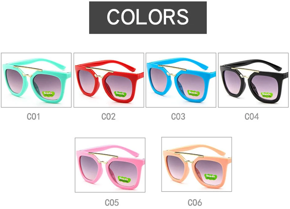 Children sunglasses 2018 new fashion square kids Sunglasses boy girl Square goggles Baby travel glasses 6 colors optional UV400 (3)