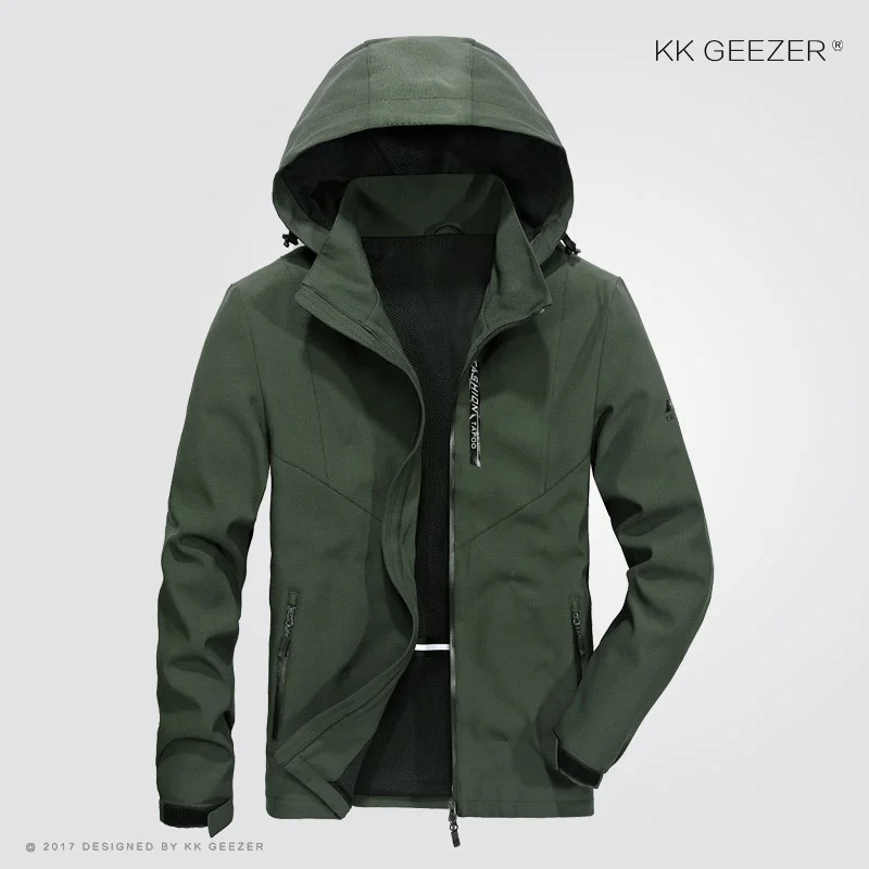 Blog Men Jacket Softshell Autumn Light jacket Windproof High Quality Spring Zipper Military Coat Loose Overcoat Jacket Outerwear