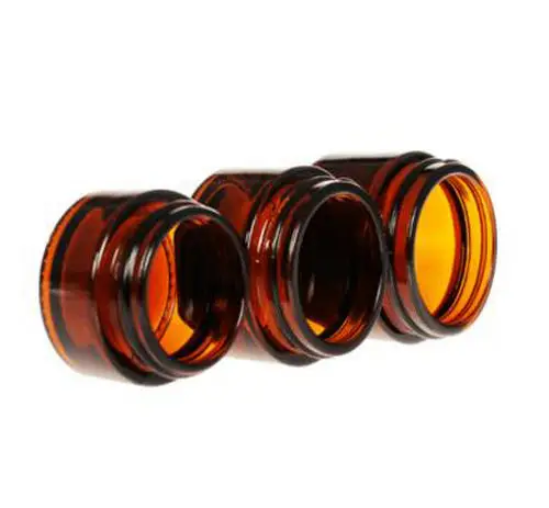 Hot sale 5G/10G/20G/30G/50G amber glass cream jar,cosmetic container,Cosmetic Jar black lid glass bottle