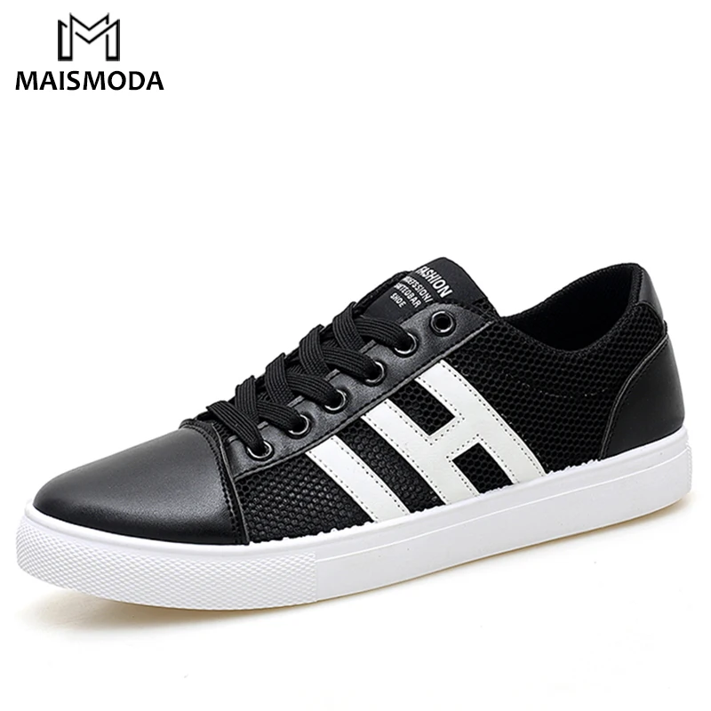 

MAISMODA 2018 Summer Breathable Mesh Men Casual Shoes Lace Up Comfortable Sneakers Mesh Flats Couple Shoes Plus Size 38-48