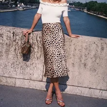 Летние kawaii boho облегающие леопардовые юбки с высокой талией, женские миди леопардовые юбки в стиле панк, уличная одежда в Корейском стиле