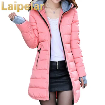 

Laipelar 2018 Winter jacket women Coat Hooded Slim Wadded Parkas Wear Winter Coats Outwear for Lady chaqueta mujer