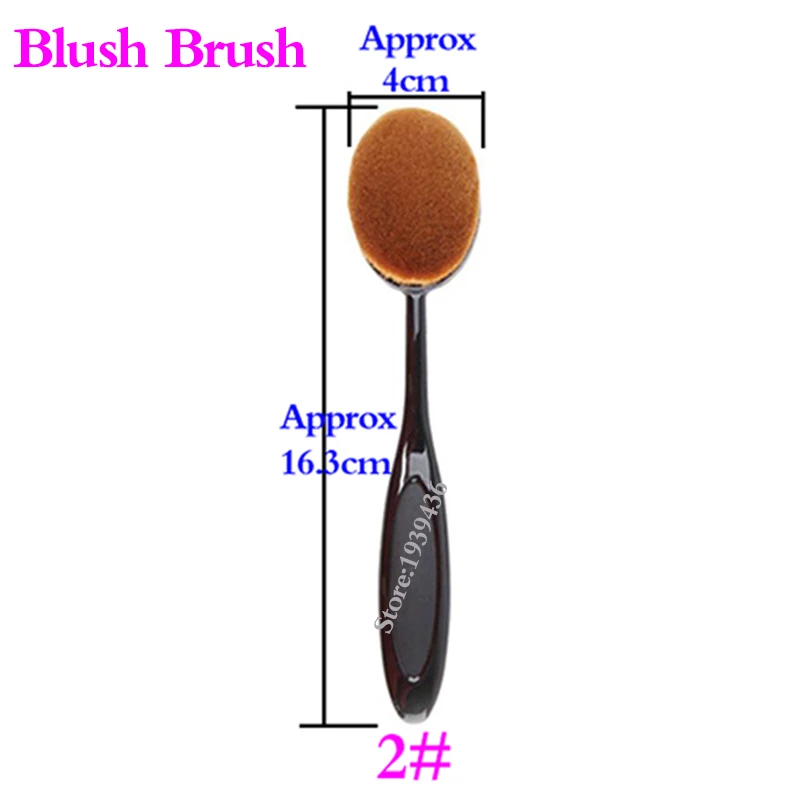

Adomaner 2# Toothbrush Makeup Brush Set Multipurpose Cosmetic Face Eyeshadow Foundation Powder Puff Blusher Cream Make Up Tools