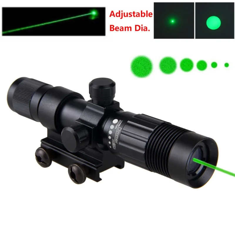 

Outdoor Tactical Adjustable 5mW Green Laser Sight Designator Rifle Gun Scope Hunting Picatinny 20-21mm Rail Mount