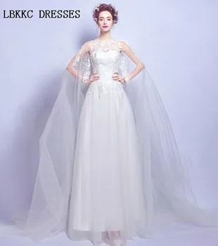 

White Evening Dress A Line Tulle With Lace Vestido De Festa Floor Length Avondjurken Gala Jurken Robe De Soiree 2018