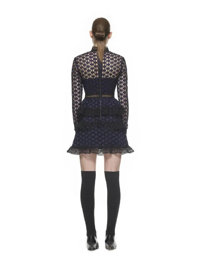 YiLin Kay Высококачественная женская одежда на заказ осенне-зимнее модное платье для подиума водорастворимое кружевное платье с длинными рукавами