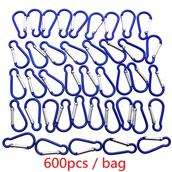 

600pcs Metal Snap Clasp Stretchy Carabiner,hama perler beads DIY Hooks,Key belt buckle,No. 5 gourd-shaped climbing buckle