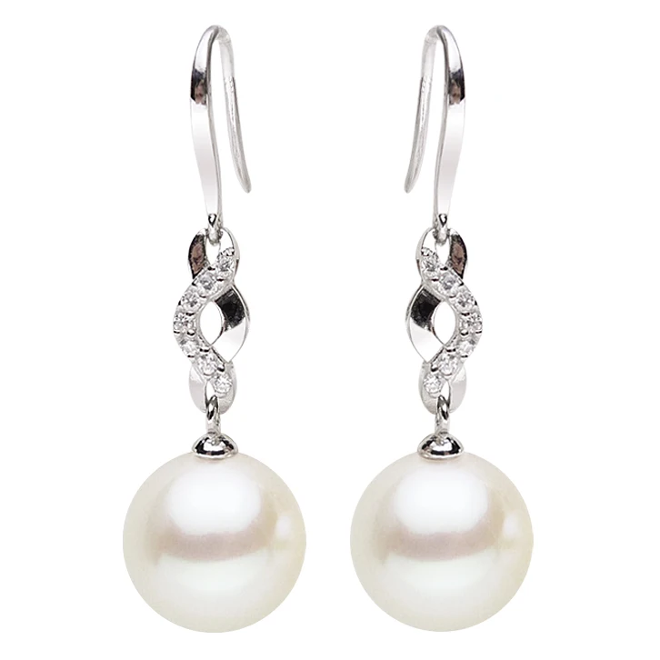

925 silver real natural big 925 sterling silver long natural pearl earrings authentic jewelry earrings high-gr
