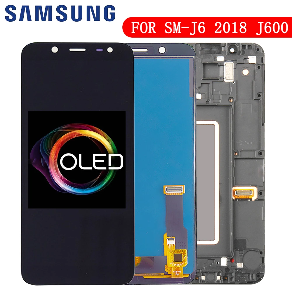 Оригинальный 5 6 ''Super AMOLED ЖК-дисплей для Samsung Galaxy J6 2018 J600F J600 дисплей с сенсорным