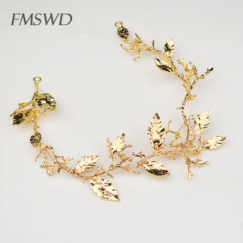 

Fashion Baroque Leaf Headband Flower Crown Wedding Hair Jewelry Bridal Hairbands Headpiece Hair Band Wedding Hair Accessories