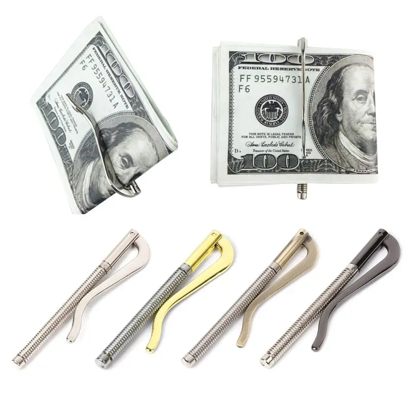 

1PC Metal Bifold Money Clip Clamp Cash Holder 2020 Fashion Men Women Bar Wallet Replace Parts Spring Clip New