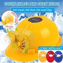 Солнечный мощный вентилятор шлем открытый рабочий защитный шлем-каска строительство рабочее место ABS Материал Защитная крышка питание ed солнечная панель