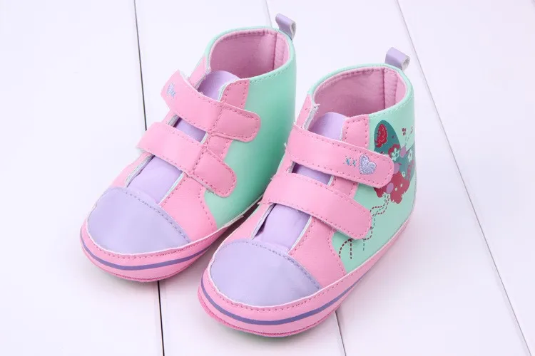 Продвижение 1 пара лодыжки для маленьких девочек мягкая подошва Обувь для малышей, противоскользящие дети Обувь, Наивысшее качество младенческой/Toddle обувь