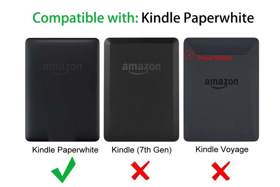 Кожаный чехол для всех новых Amazon Kindle Paperwhite(подходит для всех версий: 2012,2013, и Все новые версии 300 PPI