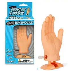 Hehepopo забавные гаджеты Wind-up High Five Simulation Hand Toy на столе смешной подарок