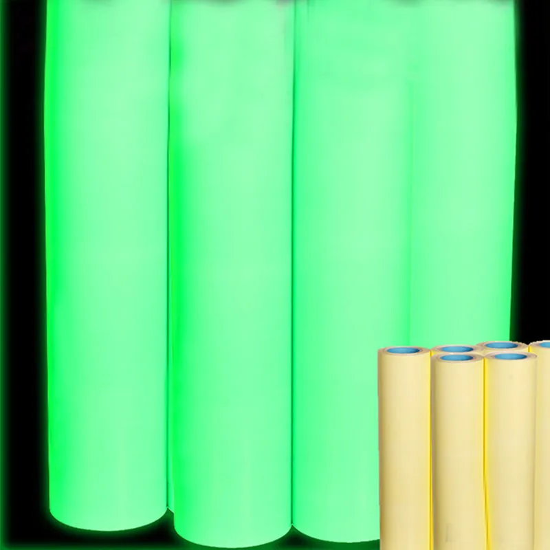 

SUNICE Glow in the Dark HEAT TRANSFER VINYL T-shirt PRESS VINYL In the day time White, In the dark will look Green50cm x 80cm
