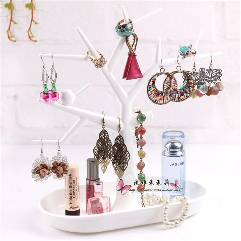 جديد صينية شجرة عرض موقف المجوهرات قلادة عصابة سوار القرط رف الأزياء تخزين تنظيم تظهر الجرف الحمام مجموعة