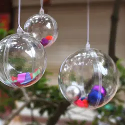 1 шт. прозрачные Висячие шары украшния круглые украшения для рождественской елки домашний Декор Рождественская елка Рождественские