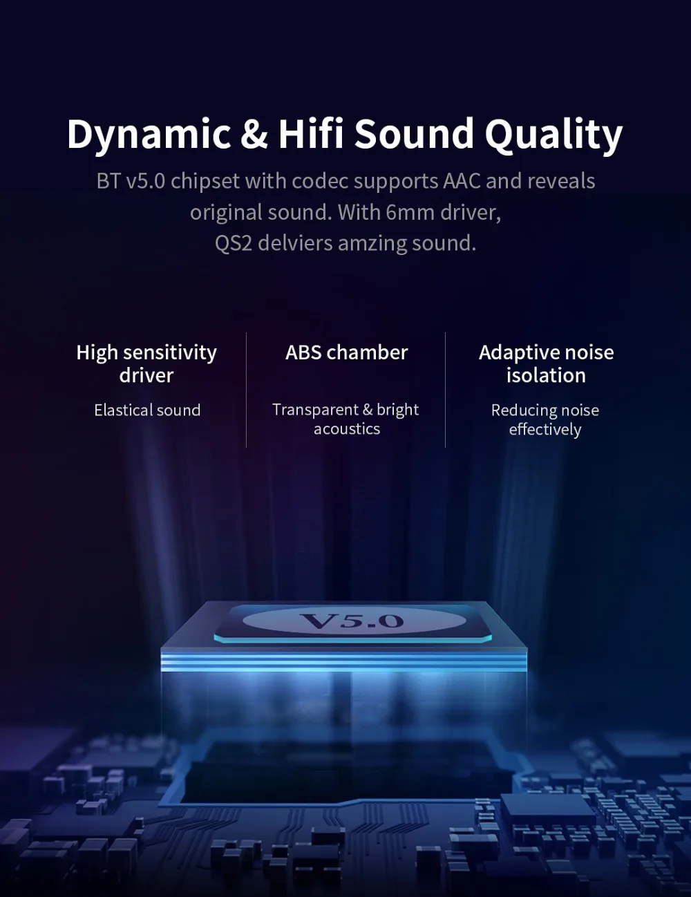QCY QS2 TWS Bluetooth V5.0 гарнитура спортивные беспроводные наушники 3D стерео наушники мини в ухо двойной микрофон с зарядным устройством