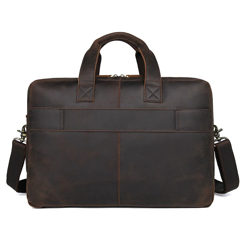 BILLETERA европейский и американский Винтажный стиль многокарманная деловая сумка Mad 17 inchs мужская кожаная сумка большой портфель