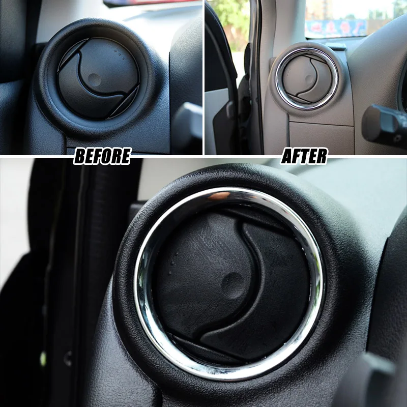 Для Nissan Micra March K13 2011 2012 2013 хром A/C Вентиляционное кольцо Крышка отделка автомобиля Стайлинг рамка аксессуары