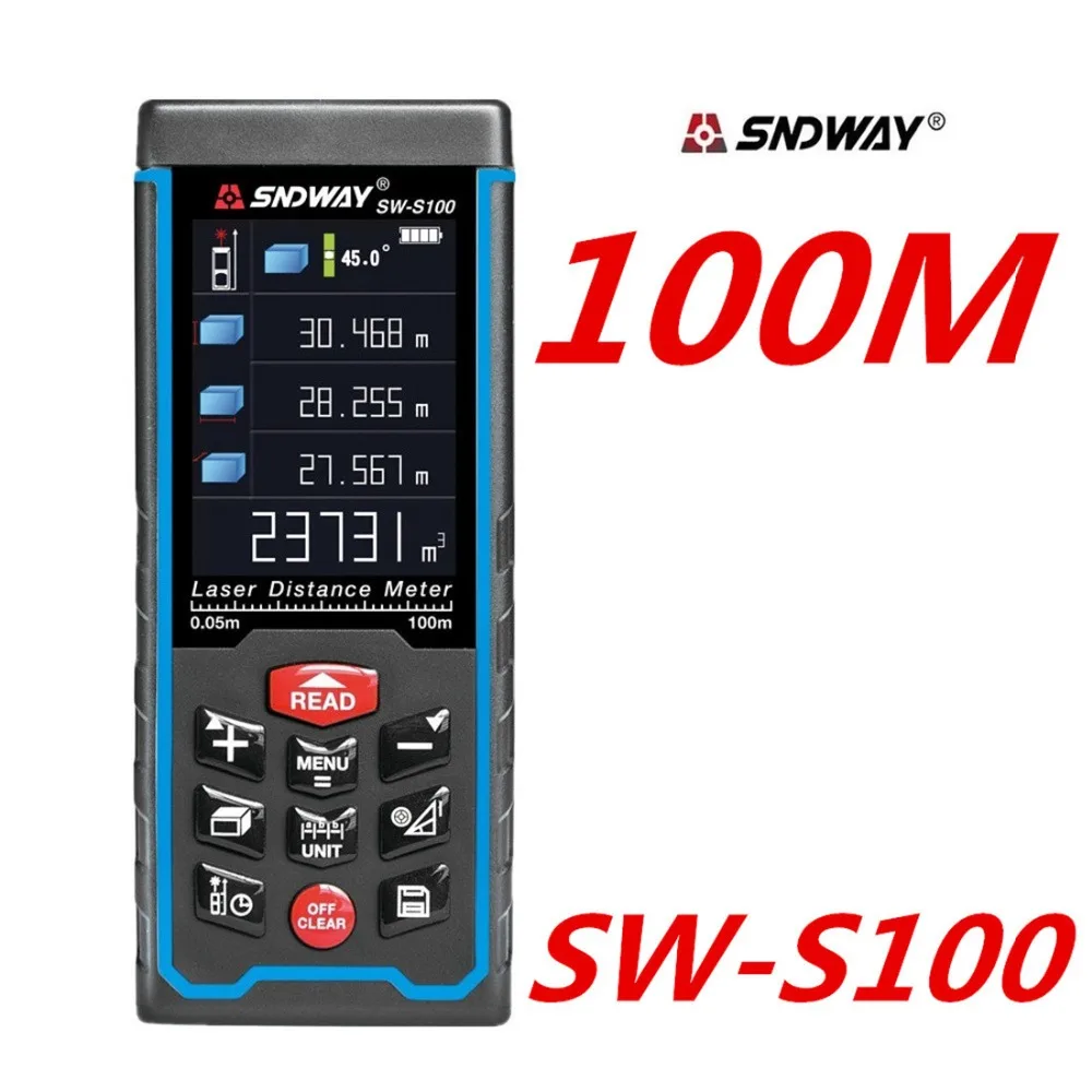 Najtaniej Miernik laserowy odległość dalmierz Laserowy dalmierz taśma 100 M 70 M 50 M Cyfrowy Linijki Zmierzyć Anioł Rechargeabel SW S100 SW S70 Ft