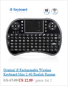 Мини беспроводная клавиатура 2,4G RF QWERTY клавиатура с сенсорной панелью Air mouse USB игровая клавиатура для Android tv Box Tablet PC