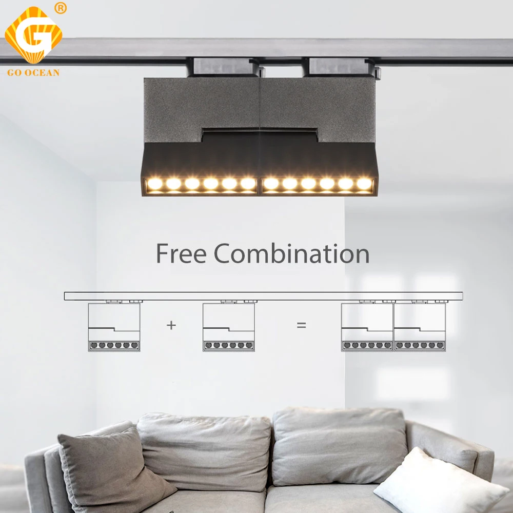 

12W 85-265V Track Light Modern LED Track Lights Rail Track Lighting Fixture House Exhibition Store Indoor Lamp Lights Systems