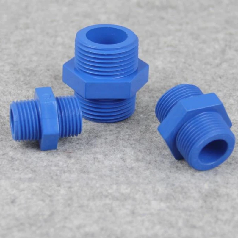 10pcsUPVC20mm25mm32mmBothExternalThreadConnectorPlastic