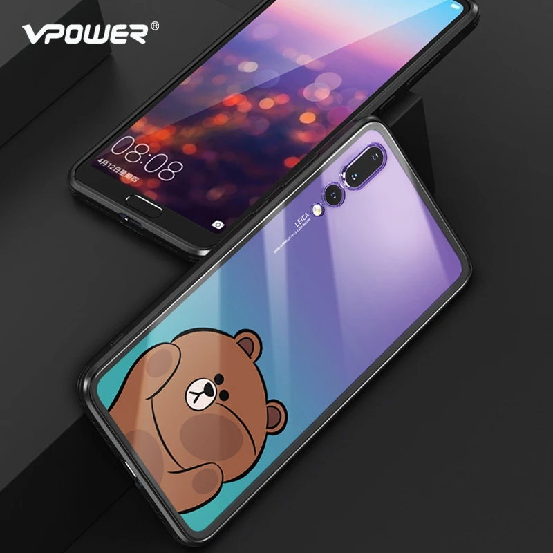 Для huawei p 20 Lite P20 Pro Чехол Vpower с кристаллами, прозрачная, для телефона защита soфт+ Твердый Чехол-Гибрид Для huawei p 20 p20 lite чехол