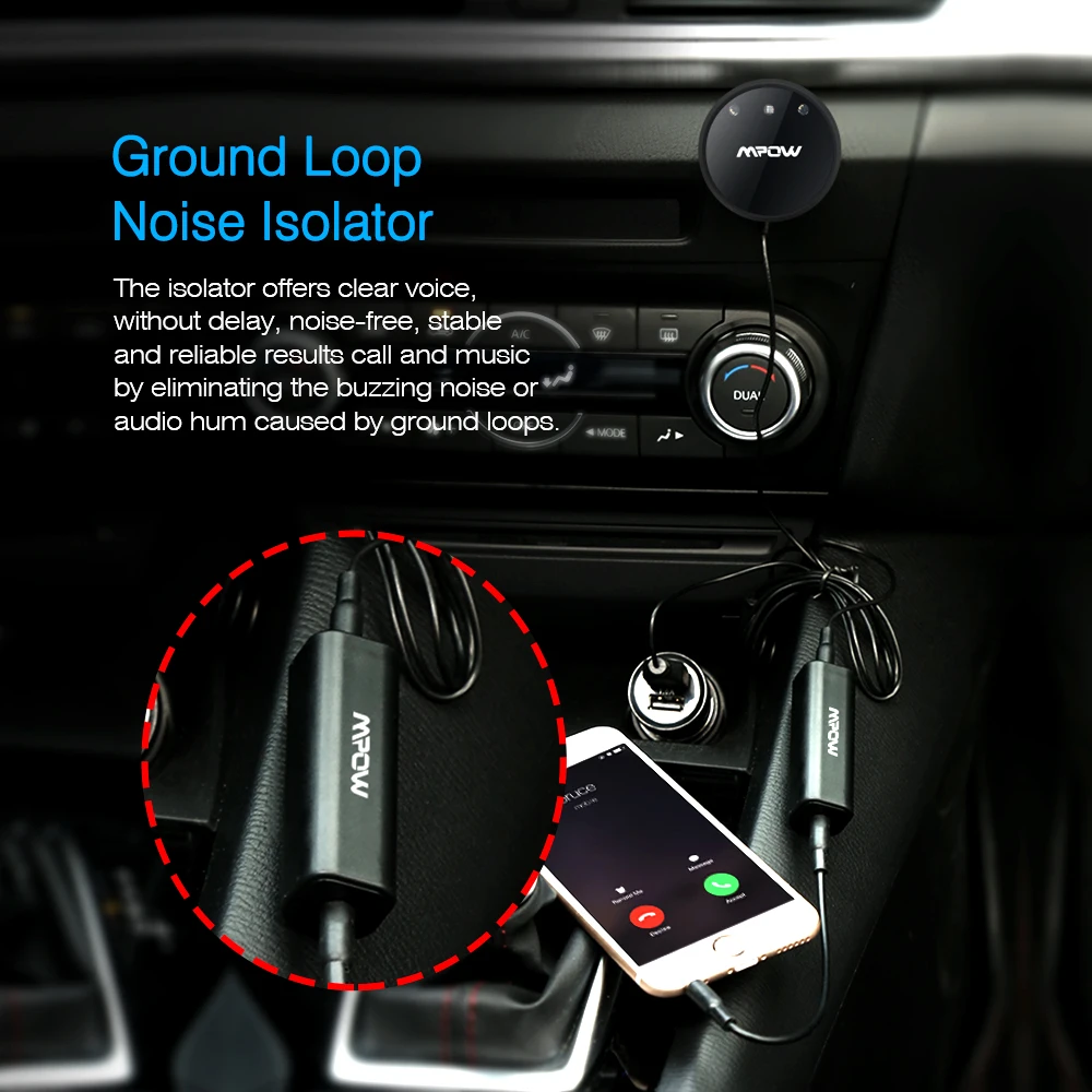 VicTsing Bluetooth приемник MP3 плеер Bluetooth автомобильный комплект датчик жестов Hands-Free вызов шумоизоляция для автомобиля стерео выход