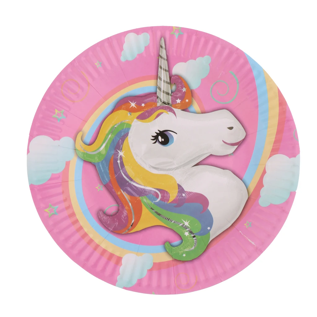 10pcs Cute Catoon Animal Paper Plate Disposable Tableware Supplies for Birthday Party Accessories