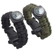600lb Paracord Survival Bracelet Outdoor Self-rescue Parachute Cord Bracelets Compass Survival paracord survival bracelet#SW